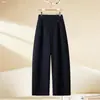 Pantalones casuales cintura alta rectos holgados largos de pierna ancha para mujer 2026 otoño nuevos lanzamientos petite versátil adelgazantes con caída