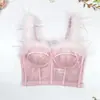 Corset de osso de peixe super fada com plumas de avestruz de alta qualidade, europeu e americano, transfronteiriço, sexy para mulheres, faz seios grandes parecerem menores, camisola de plumas para mulheres