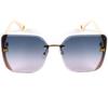 2024 verano nuevo vintage gafas de sol sombreadas gafas de sol transfronterizas europeas y americanas sentido de la moda para mujer media montura gafas de sol degradadas