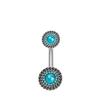 Aço Inoxidável Borboleta Umbigo Prego Anel de Umbigo Série Azul Simples Moda Sexy Piercing Joias de Deusa
