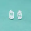 Plata de Ley S925 Plata Lisa Sólida Brillo Pulido Calado Colgante Ábaco Pequeño Ábaco Cuerda de Mano DIY Pulsera Accesorios de Plata