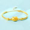 Pulsera de Gato de Dibujos Animados Linda Kalamei Joyería Chapada en Oro Duro 3D Pulsera de Cabeza de Gato Chapada en Oro Estilo Coreano para Mujer Artículos