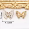 Botones metálicos de colores botones con forma de mariposa pintados al óleo botones decorativos para abrigo de lana gruesa botones para suéter botones para abrigo traje