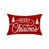 2024 Nova Fronha de Almofada de Cintura de Natal Linho Estampada Decoração de Casa de Feriado Capa de Almofada de Sofá Fronha de Quarto
