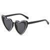 Nuevas Gafas de Sol en Forma de Corazón para Mujer Diamond Love Gafas de Sol de Marco Grande Corazón de Durazno Gafas de Sol de Moda Harajuku S21193