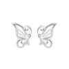 Pendientes de mariposa con diseño de plata esterlina S999 para mujer, 2023, nuevos y bonitos, con forma de hueso para la oreja, estilo INS, piercing para la oreja que combina con todo.