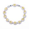 Pulseira Feminina de Zircônia Colorida de Luxo Leve Explosão Transfronteiriça Europeia e Americana Pulseira Tesouro Colorida Atacado Multicolor em estoque