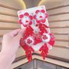 Horquilla Antigua Infantil de Año Nuevo Estilo Chino Petardos Accesorios para el Cabello Pin Rojo para Niña Tocado para Niñas Traje Tang Hanfu