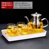 Juego de Tetera de Vidrio al por Mayor para el Hogar Resistente a Altas Temperaturas Engrosado Gran Capacidad Juego de Té Hervidor de Agua Filtro Tetera para Infusión