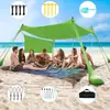 Toldo de Lycra transfronteiriço para sol de praia ao ar livre, à prova de vento e à prova de sol, adequado para acampamento à beira-mar, piqueniques, pesca, tenda portátil