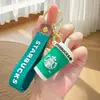Llavero de Oso Starbucks Transfronterizo Dibujo Animado Exquisito Llavero de Coche Muñeco Colgante de Taza de Té con Leche Venta al por Mayor