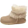 Botas de Nieve Gruesas de Terciopelo Cálidas a Prueba de Viento de Combinación Versátil para Mujer 2026 Nueva Moda de Invierno Suela Gruesa Zapatos de Invierno Botines Cortos