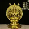 Adorno de Estatua de Buda Guanyin de Mil Manos de Latón Estatua de Adoración en Casa del Bodhisattva Avalokitesvara Artesanía Regalo Regalo de Inauguración de Casa