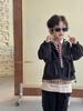Chaqueta Infantil con Rollos Grandes y Pequeños Otoño 2025 Nueva para Niños Estilo Coreano Atractivo Cárdigan con Capucha Chaqueta de Trabajo