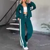 Traje Deportivo Casual de Dos Piezas para Otoño, Moda Reductora de Edad, Combinación de Colores, Nuevo, Transfronterizo Europeo y Americano Amazon Temu 2025
