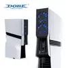 Dobe es Adecuado para Ventilador de Refrigeración con Control de Temperatura Ps5 Slim Pro, Ventilador de Refrigeración para Consola de Juegos con Iluminación Ambiental RGB