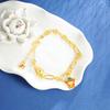 Nuevo Color Esmalte Dorado Arena Pulsera Pequeña del Dios de la Riqueza Moneda Calabaza Feliz para Mujer Lujo Ligero Sentido de Alta Gama Mismo Estilo de Pequeña Celebridad de Internet