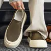 Zapatos casuales para hombre con suelas suaves, cómodos y transpirables, zapatos de pescador para el trayecto diario al aire libre, mocasines slip-on elegantes y versátiles