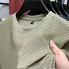 Camiseta Masculina de Seda de Bambu Fina Manga Curta Verão Simples Slim Fit Confortável Fresca Top Casual Versátil Meia Manga Tendência
