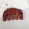 Pente de massagem de sândalo verde de fábrica, pente de peixe lótus, pente de jacarandá de dentes largos para massagem corporal, cabeça de pente de madeira de lótus