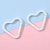 Aleación de Color Pintura Horneada Corazón Melocotón Corazón Mosquetón Hebilla de Seguridad Candado Llavero DIY Accesorios Mochila Gancho Pequeño