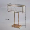 Guía de Pasillo Acrílica para Boda, Decoración de Escenario para Salón de Banquetes, Portaflores Decorativo Electrochapado en Arte de Hierro, Estilo Lujo Ligero para Interior