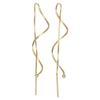 Acessórios de prata esterlina S925 brincos de moda de prata esterlina com contas Fio de orelha em forma de S, orelha pendurada, brinco de vendas diretas da fábrica