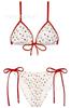 [Colección] Chica Coreana Rayas y Fresa Sexy Dulce Sexy de Gama Alta Bikini Dividido Femenino