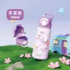 Taza térmica infantil 316 con graffiti de dibujos animados, vaso de agua de alta estética para niños y niñas, vaso exterior portátil de gran capacidad