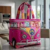 Bolso de Mano con Estampado de Moda Tendencia para Mujer 3D Transfronterizo Nuevo Producto Temu Amazon Bolso de Hombro Lona 300g