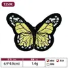 Fábrica de Bordados Foshan Venta al por Mayor Parches Bordados Clásicos de Mariposas para Ropa de Mujer, Pinzas para el Cabello de Mariposa, Parches Hechos a Mano para DIY