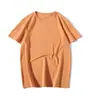Camiseta de manga corta con cuello redondo, doble cara, mercerizada, 200g, 50 unidades, estilo americano, deportiva, casual, cómoda, clásica, moderna, con logo estampado