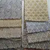Nuevo Tejido de Poliéster-Algodón Entrelazado de Yute Cuadros Tejido de Lana Lino Algodón Rombo Tejido Material para Zapatos Equipaje Manualidades Tela