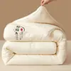 Colcha de Fibra de Soya Antibacteriana Clase A Colcha de Algodón para Primavera y Otoño Doble Persona Engrosada Cálida Todas las Estaciones Universal Ropa de Cama para Dormitorio Estudiantil