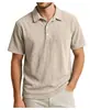 Camiseta Polo de Manga Corta con Media Cremallera 2026 para Hombre Primavera y Verano Holgada Casual Color Sólido Superior Marca de Moda Ropa para Hombre Transpirable