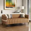 Sofá de estilo nórdico para apartamentos pequeños, adecuado para propiedades de alquiler y salas de juegos, disponible en stock, de un asiento, forma lineal, acabado de aceite y cera