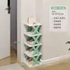 Sapateira para entrada de casa, sapateira simples estreita para interior, armazenamento vertical multicamadas, economiza espaço, desmontável, sapateira minimalista