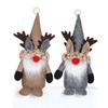 Adornos de Muñeco de Astas Navideñas Muñeco Regalos de Navidad Muñeco de Pie Rudolph sin Rostro