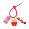 Nuevo lindo llavero colgante de coche de hamburguesa y papas fritas, accesorio creativo de dibujos animados de comida de resina, accesorios para set de auriculares