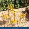 Venta Directa de Fábrica Mesas y Sillas para Patio Exterior Sillas para Jardín de Villa Juego de Tres Piezas Hotel B&B Mesas y Sillas Metálicas Impermeables con Protección Solar