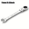 Llave de carraca universal de 72 dientes Llave de doble propósito Llave de carraca de cabeza móvil Apertura Flor de ciruelo Ahorro de mano de obra Llave rápida