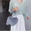Bolso de Peluche Estilo Coreano Nuevo, Bolso de Moda con Tema de Amor, Versátil para Otoño e Invierno, Bolso de Hombro Cruzado, Bolso de Mano con Tema de Amor, Billetera para Monedas
