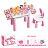 Mesa de Blocos de Construção Infantil Mesa de Jogo Multifuncional Mesa de Brinquedo de Montagem de Partículas Grandes e Pequenas Mesa Educacional de Aprendizagem Atacado Transfronteiriço