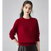 Suéter Pulôver Macio Novo de Tricô Trançado Outono/Inverno, Suéter de Cashmere com Tricô Trançado de Manga Longa para Mulheres, Gola Redonda Engrossada