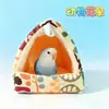 Nido de Loro Casa para Pájaros Cálida Hamaca Piel de Tigre Cacatúa Suministros de Calefacción de Invierno Nido de Algodón para Pájaros Pequeños de Invierno Engrosado con Forro Polar