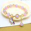 Pulsera Nueva de Moda Famosa en Internet para Estudiantes para Mujeres, Pulsera Dulce de Dibujos Animados de Cristal Transparente Hielo