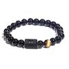 AliExpress Pulsera de piedra ojo de tigre y ágata negro de las 12 constelaciones Joyería de moda europea y americana al por mayor Explosiones de Amazon