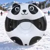 Anel de neve inflável novo, transfronteiriço, resistente ao frio e espessado, com design de grafite de panda, formato redondo, para brincadeiras na neve ao ar livre no inverno