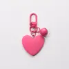 Nuevo llavero Bell love colgante lindo color resina corazón de durazno accesorios pequeño fresco adornos de corazón de durazno