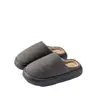 Chinelos de algodão masculinos, novo estilo outono/inverno 2026, antiderrapantes para interior, forrados com fleece para aquecimento, adequados para uso doméstico, tamanho extra grande